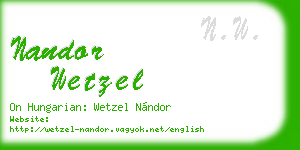 nandor wetzel business card
